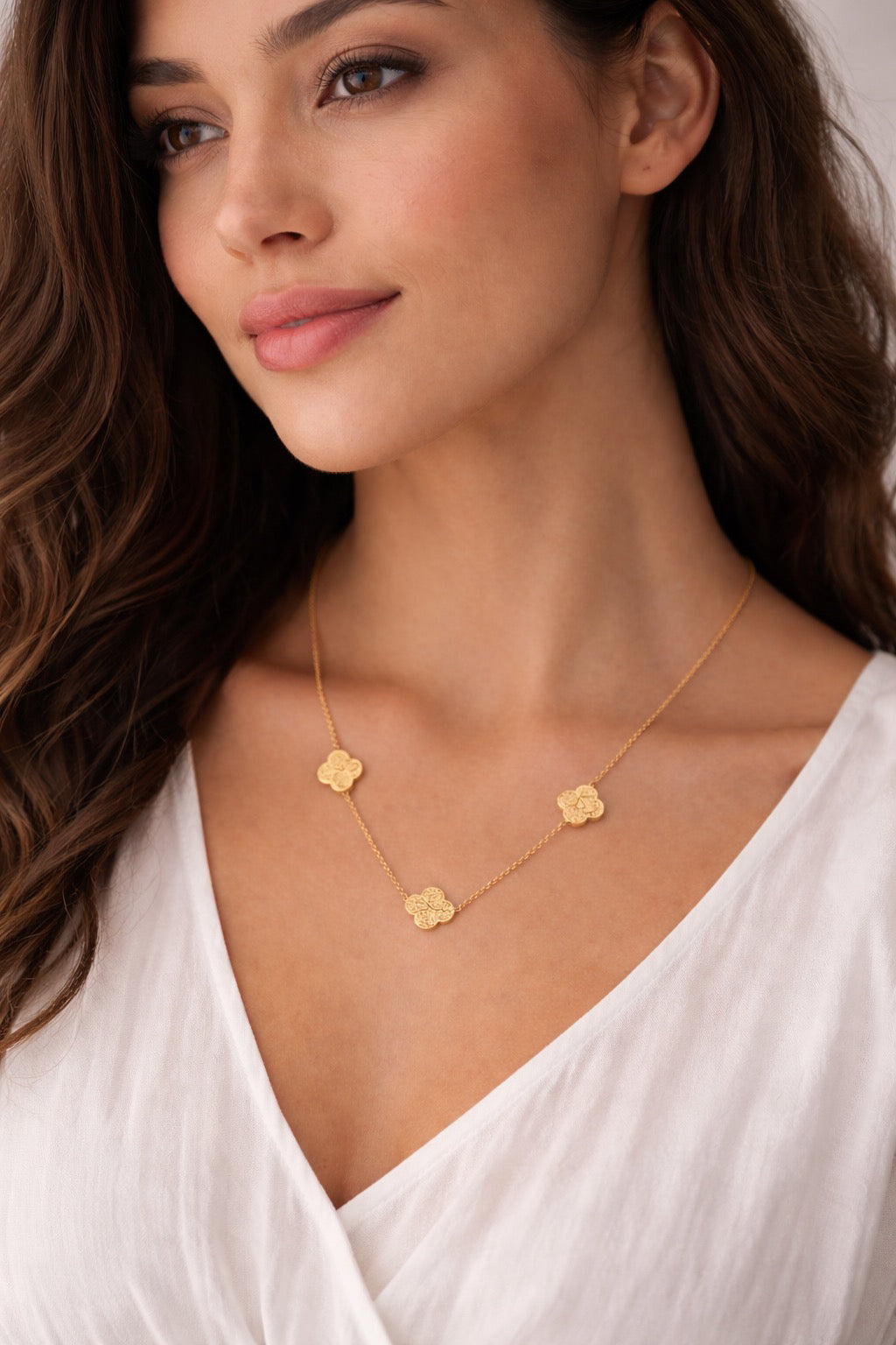 Sabr Tawakkul Shukr Clover Necklace