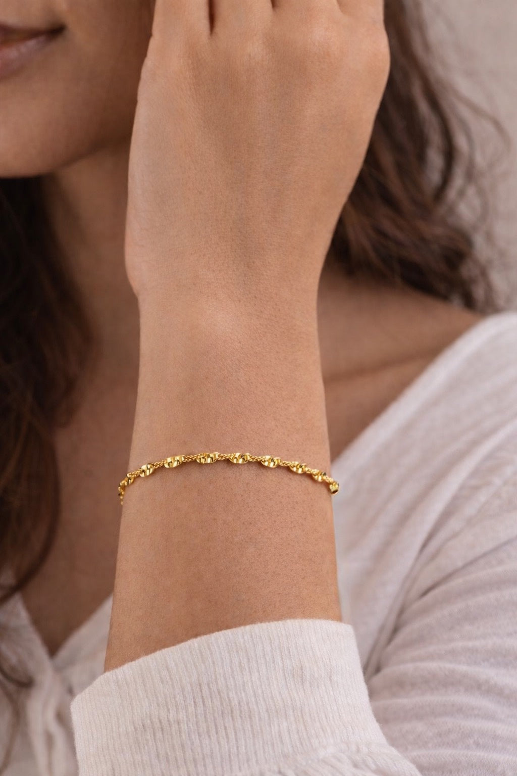 Gold Twisted Rope Bracelet