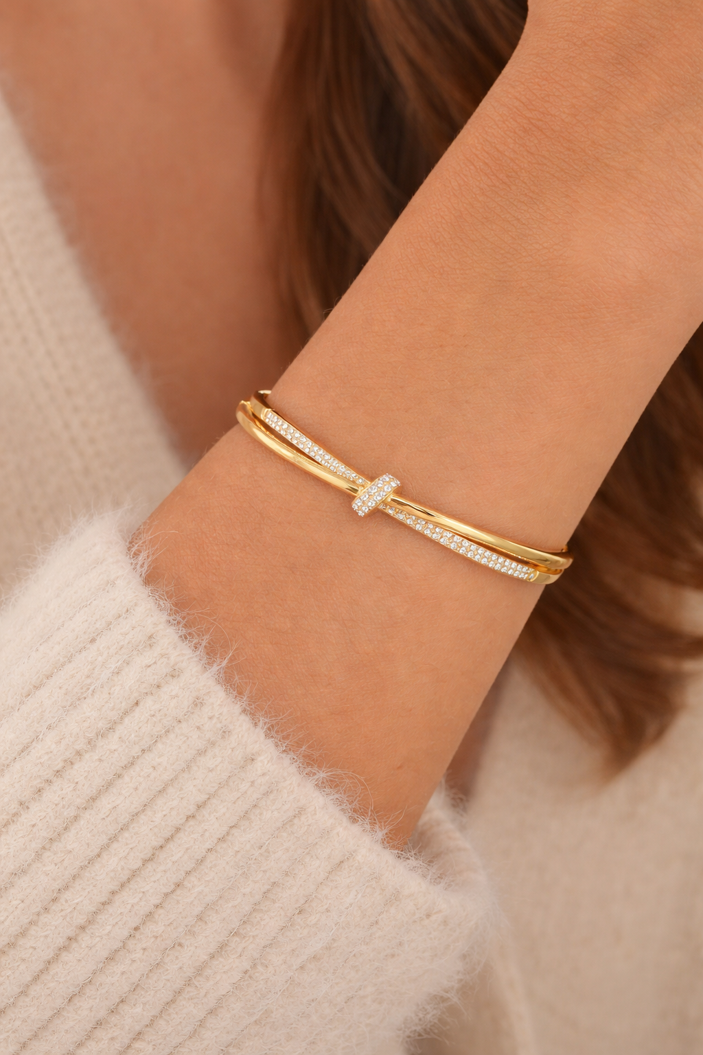 Knotted Bangle Bracelet