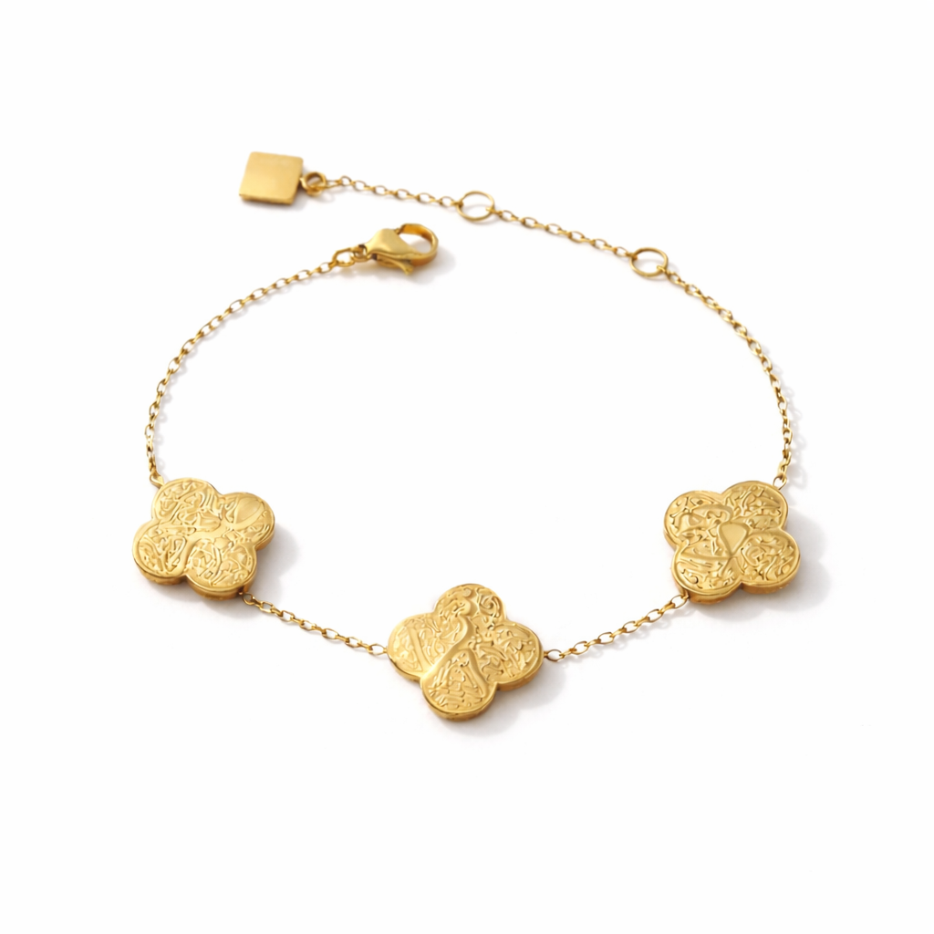 Sabr Tawakkul Shukr Clover Bracelet