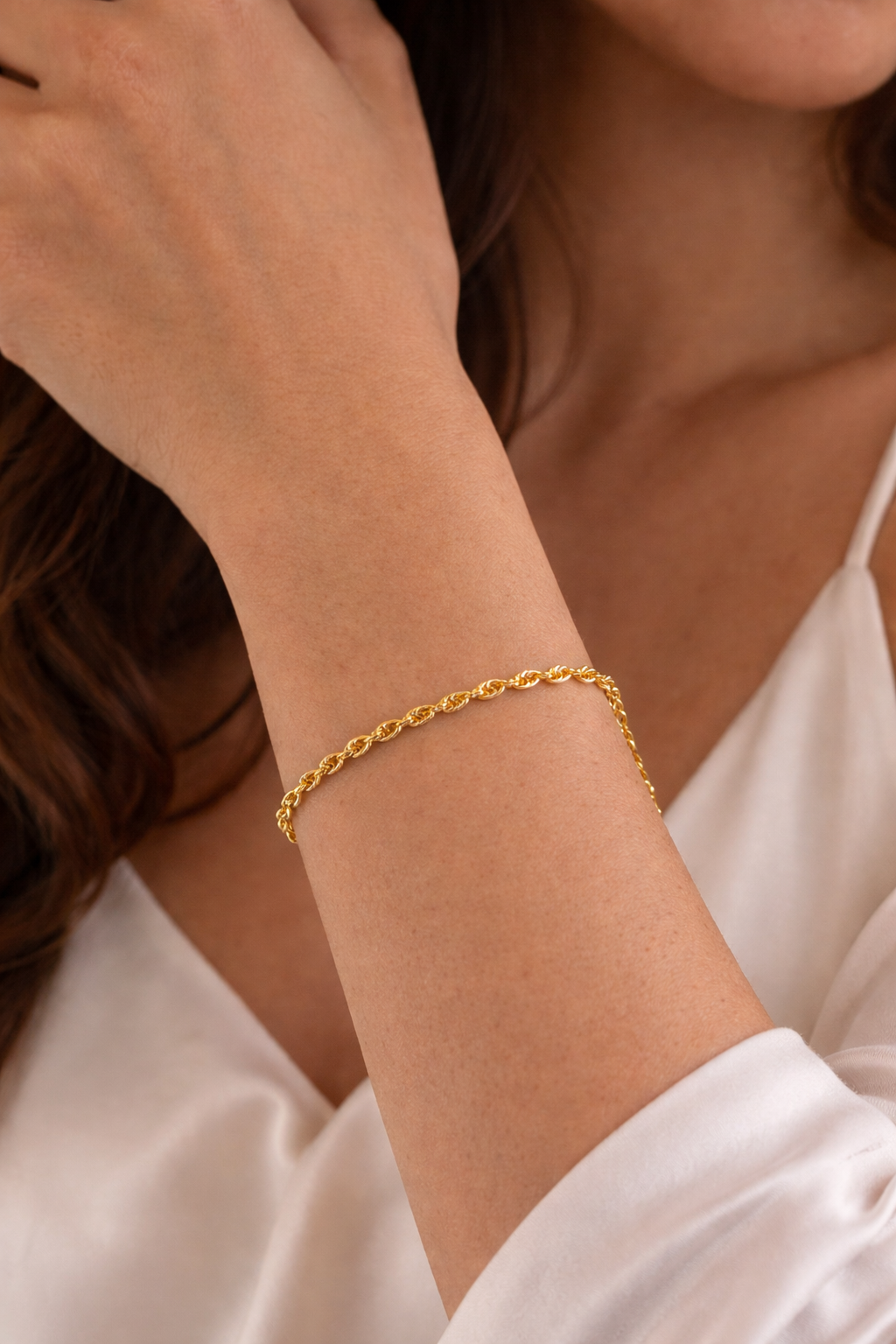 Gold Twisted Rope Bracelet