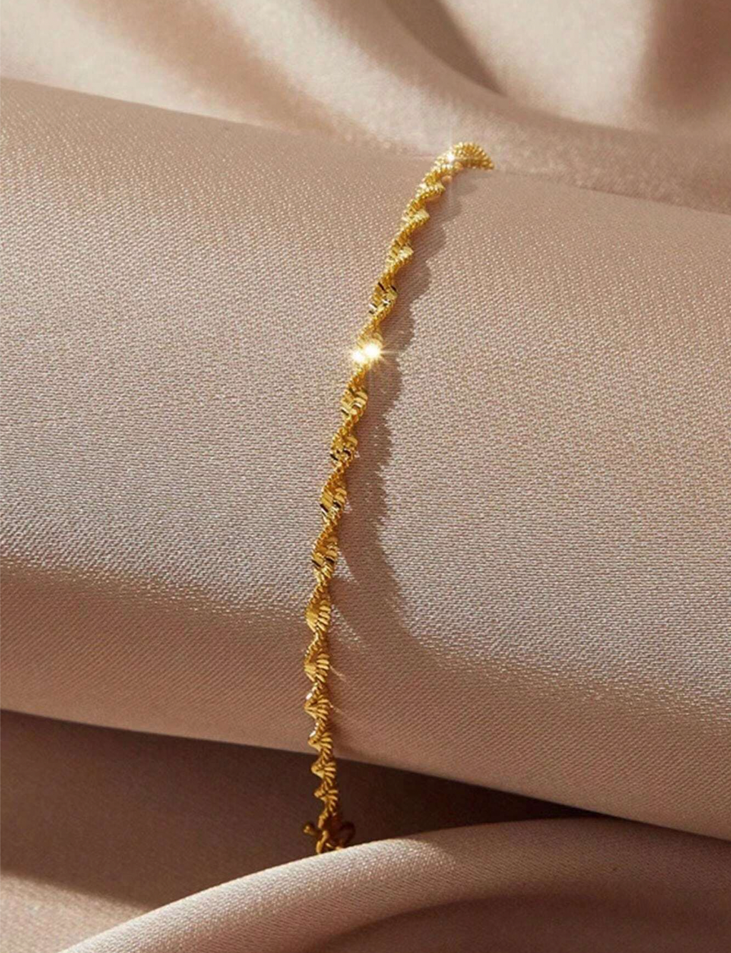 Gold Twisted Rope Bracelet